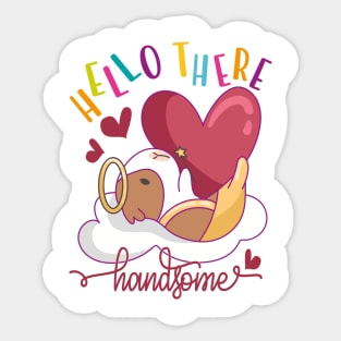 Guinea Pig on Cloud for Valentine's Day or Any Love Occasion Sticker